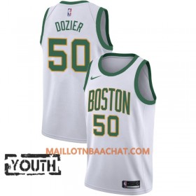 Maillot NBA Boston Celtics P.J. Dozier 50 2018-19 Nike City Edition Blanc Swingman - Enfant